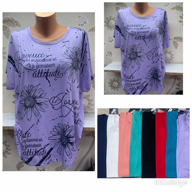 Bluzki damskie Roz L-3XL, Mix Kolor Paczka 12 szt